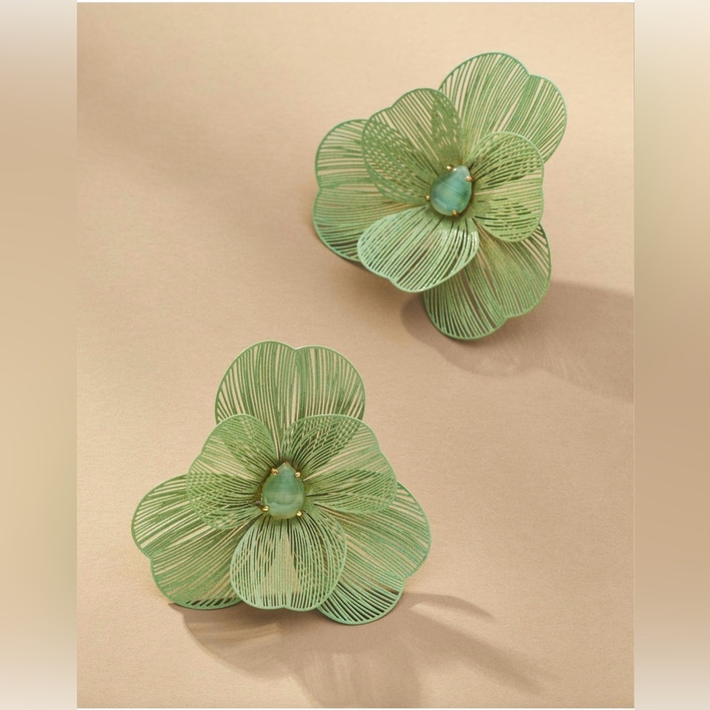 NWT Wire Floral Earrings